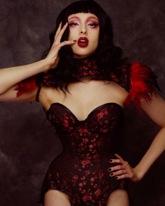 Hecate Corset by Skeletons in the Closet
Model Nathaly Blue 
Photographer Richard Terborg
